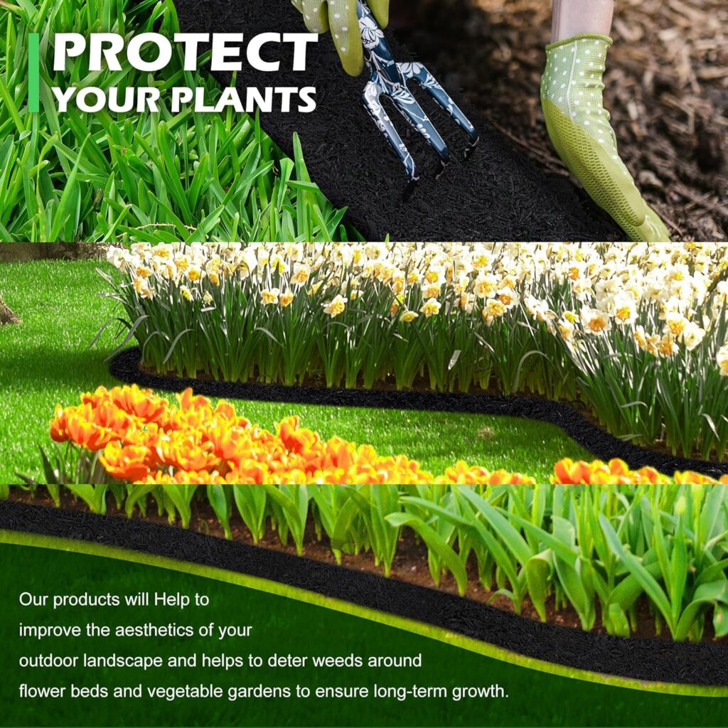 140 x 5.5 Rubber Mulch Roll for Landscaping-Permanent Garden Mulch Barrier-Recycled Rubber Mulch Mat Roll for Plants, Vegetables, and Flowers (Black) 140 x 5.5 Rubber Mulch Roll for Landscaping-Permanent Garden Mulch Barrier-Recycled Rubber Mulch Mat Roll for Plants, Vegetables, and Flowers (Black)
