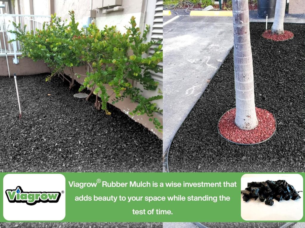 Viagrow VBlackRM Black Playground Landscape 1.5 CF Bag (11.2 Gallons / 42.3 Liters) Rubber Mulch Viagrow VBlackRM Black Playground Landscape 1.5 CF Bag (11.2 Gallons / 42.3 Liters) Rubber Mulch